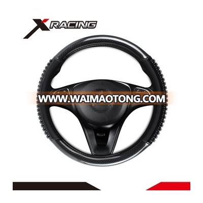 Xracing IAWC008B Universal Fit Comfort Grip 15 Inches Durable TPE Car Steering Wheel Cover with Emboss Pattern